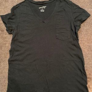 Black V-neck Tee